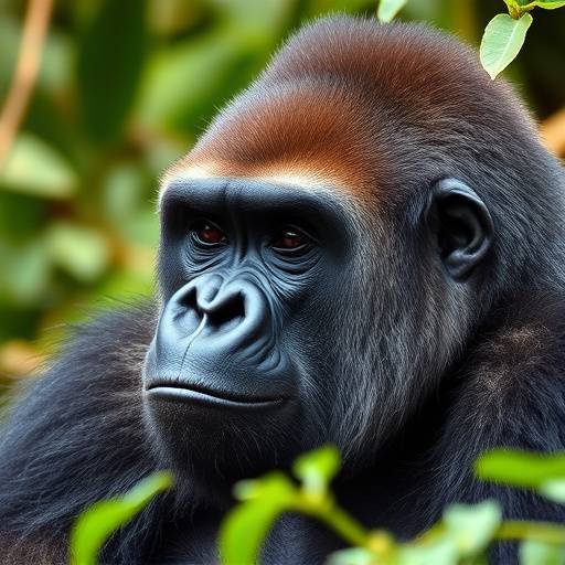 A majestic mountain gorilla in Bwindi Impenetrable National Park