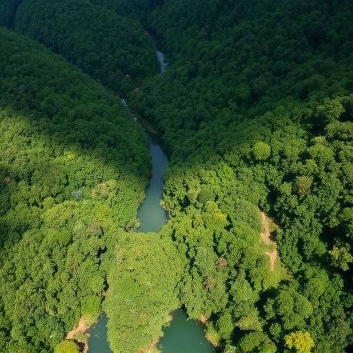 Aerial view of Bwindi Impenetrable Forest, Uganda