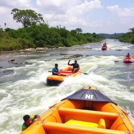 White water rafting on the Nile River